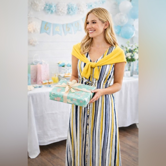 Gilli Dresses & Skirts - Gilli Maxi Sleeveless Striped Tie Dress. Women’s Large.